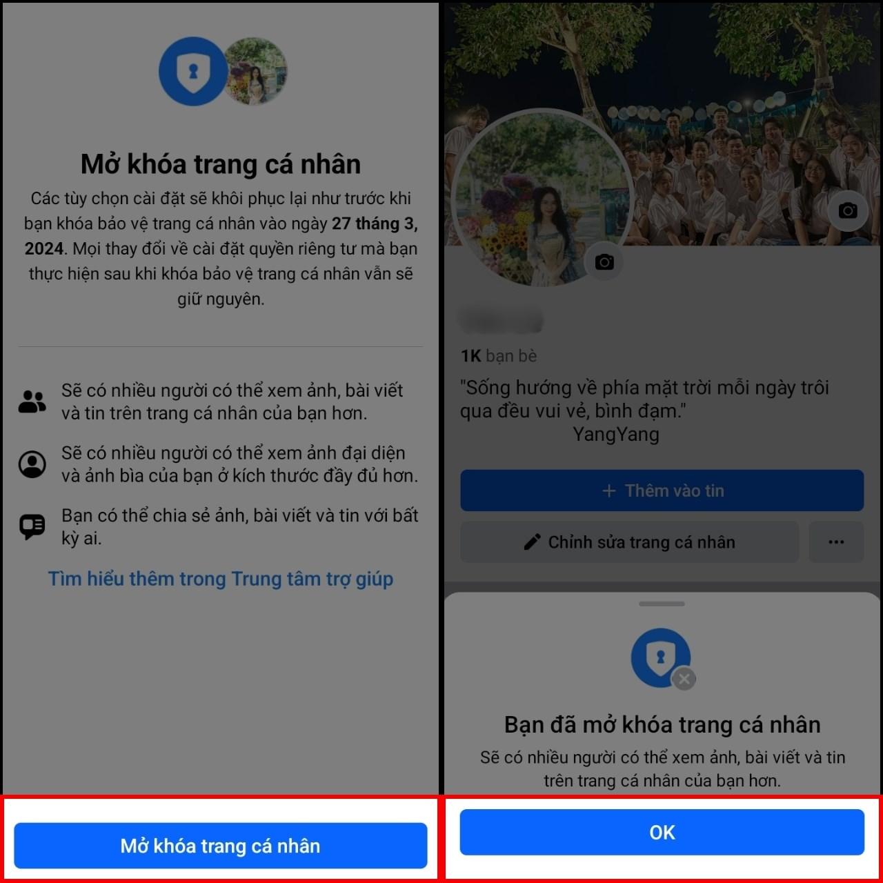 Cách bật tính năng khóa bảo vệ trang cá nhân Facebook