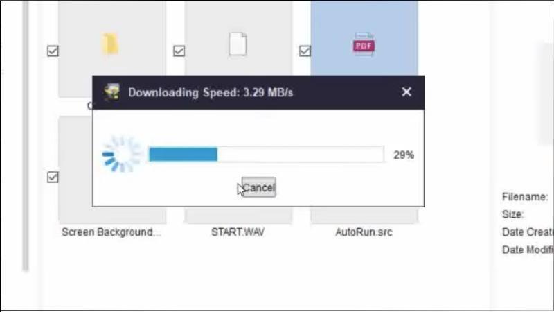 Chờ đợi thiết bị kh&ocirc;i phục c&aacute;c file