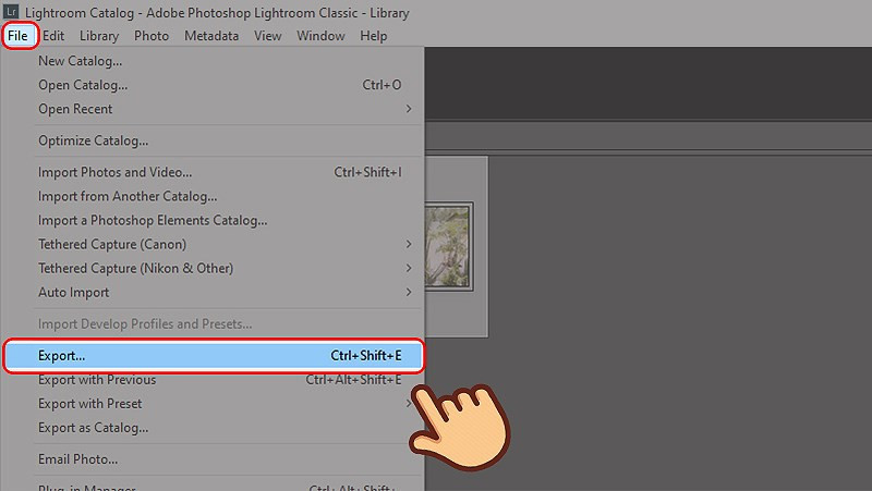 alt text: Bước 1 xuất ảnh Lightroom trên máy tính