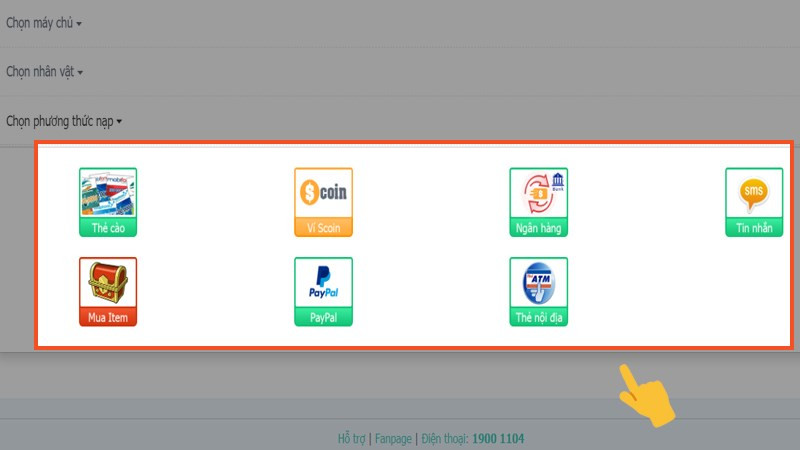 alt text: Chọn phương thức thanh toán