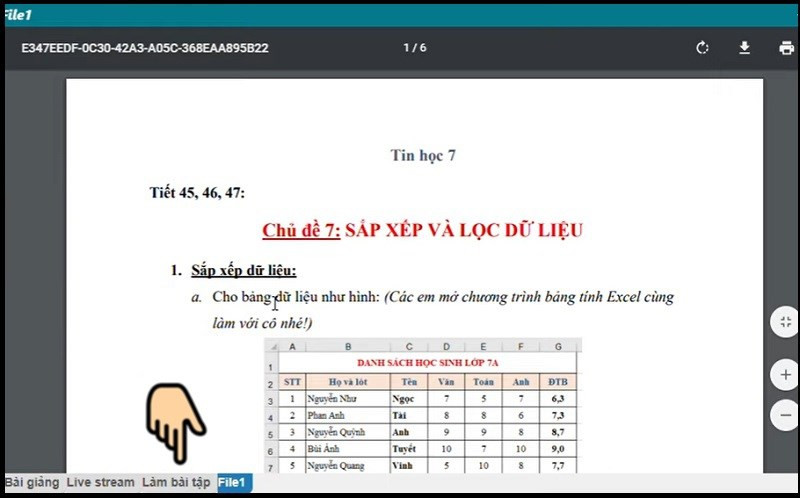 Bấm chọn Làm bài tập