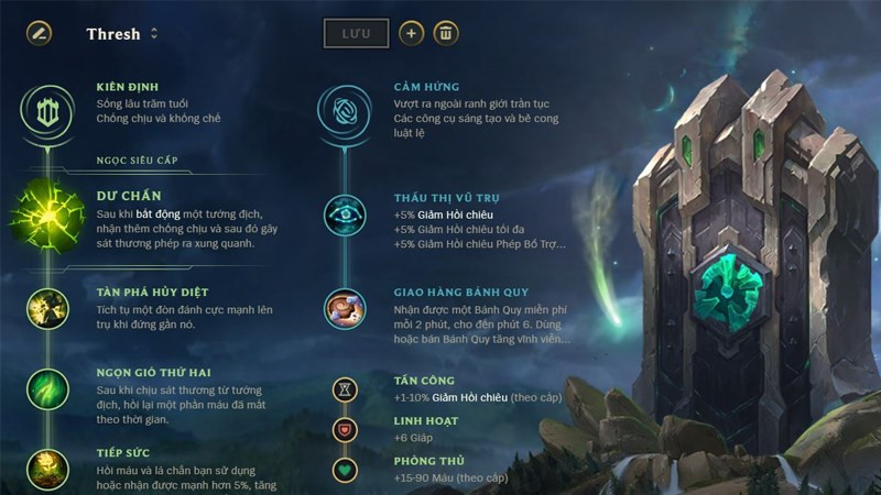 Bảng ngọc Thresh Dư Chấn