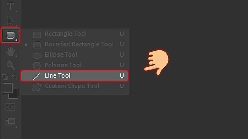 Chọn công cụ Line Tool