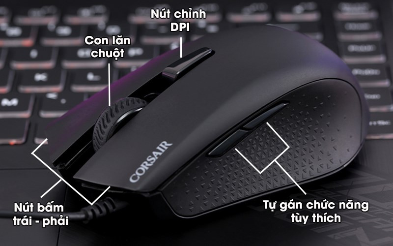 Chuột Gaming Corsair Harpoon RGB Pro FBS/MOBA