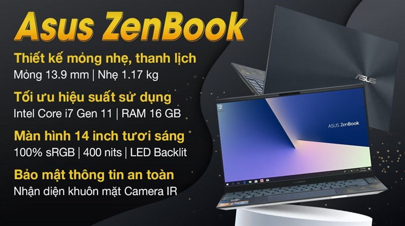 Điểm nổi bật laptop Asus ZenBook UX425E 