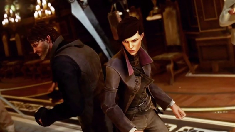 Emily và Corvo trong Dishonored 2