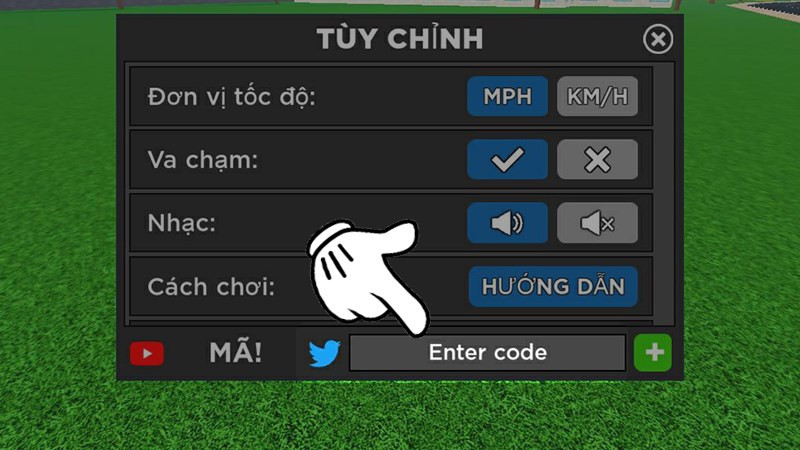 Nhấn vào ô Enter code