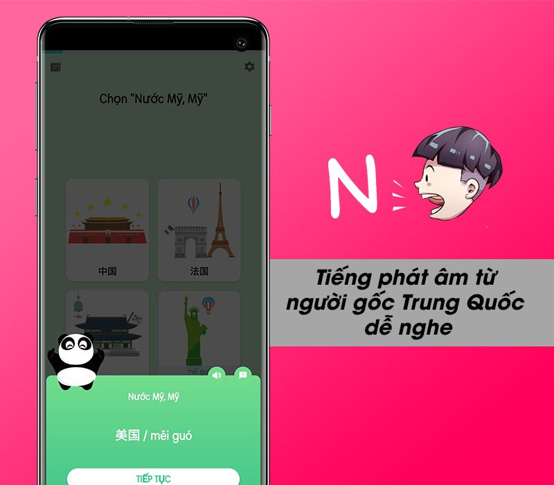 Phát âm chuẩn người bản xứ trong Learn Mandarin Chinese Free