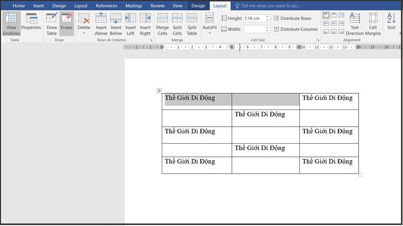 Sử dụng cục tẩy để xóa