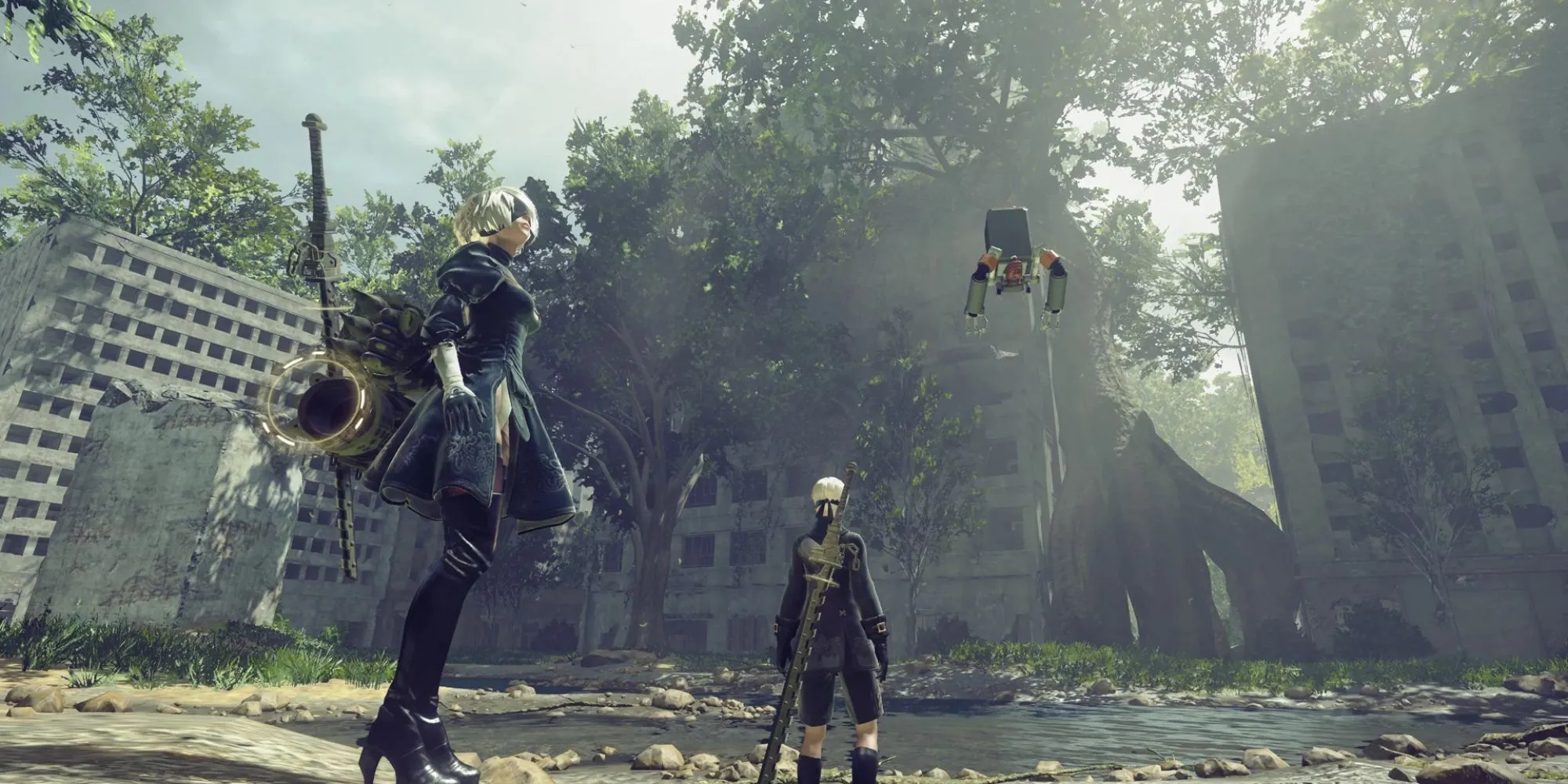 2B và 9S trong tựa game NieR: Automata