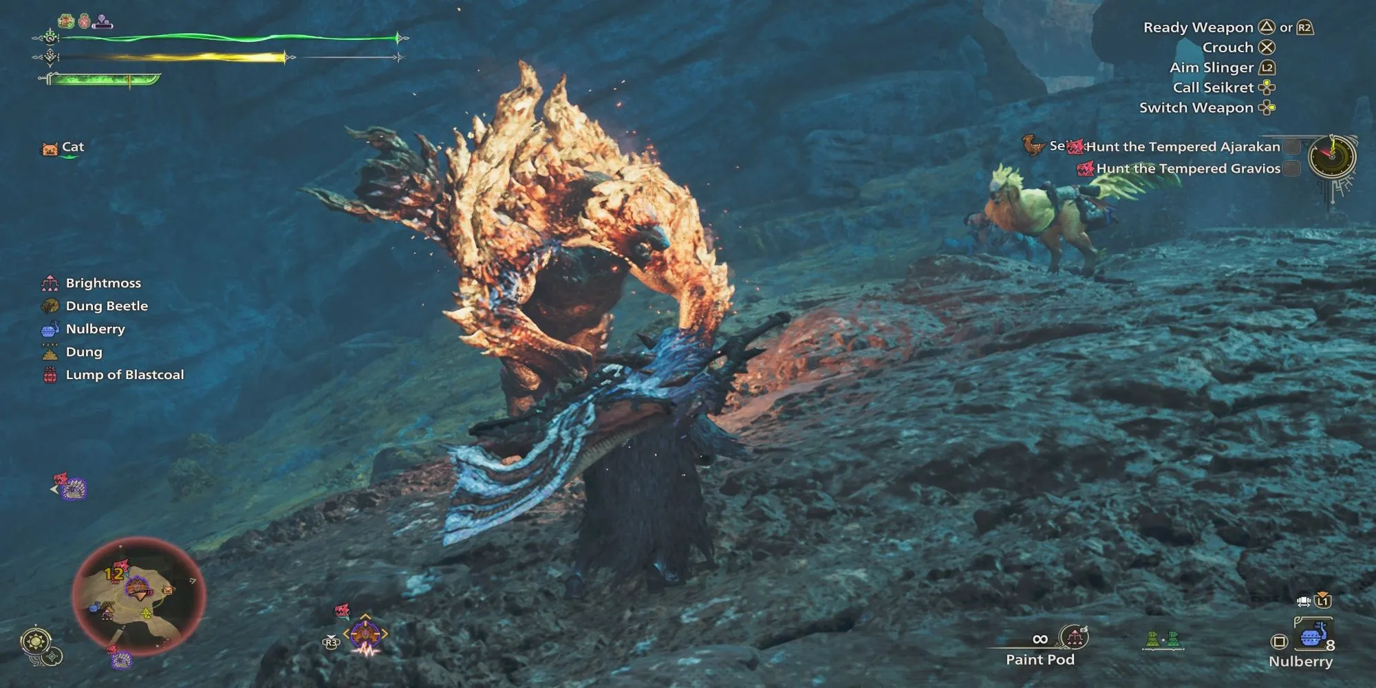 Ajarakan, quái vật hung bạo với bộ lông rực lửa trong Monster Hunter Wilds, đang thể hiện sức mạnh