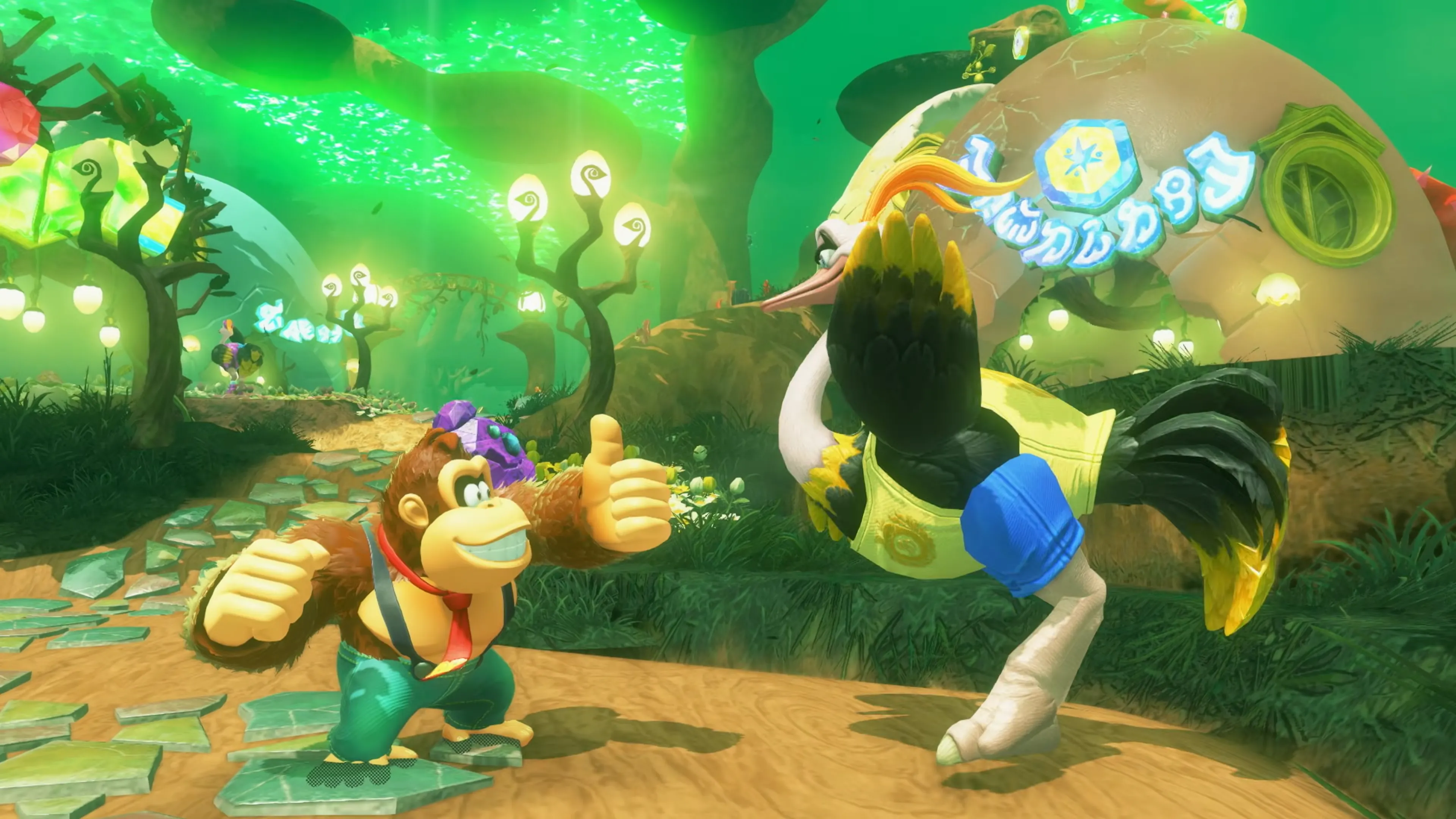 Ảnh chụp màn hình Donkey Kong từ trailer Donkey Kong Bananza tại sự kiện Nintendo Direct cho Switch 2