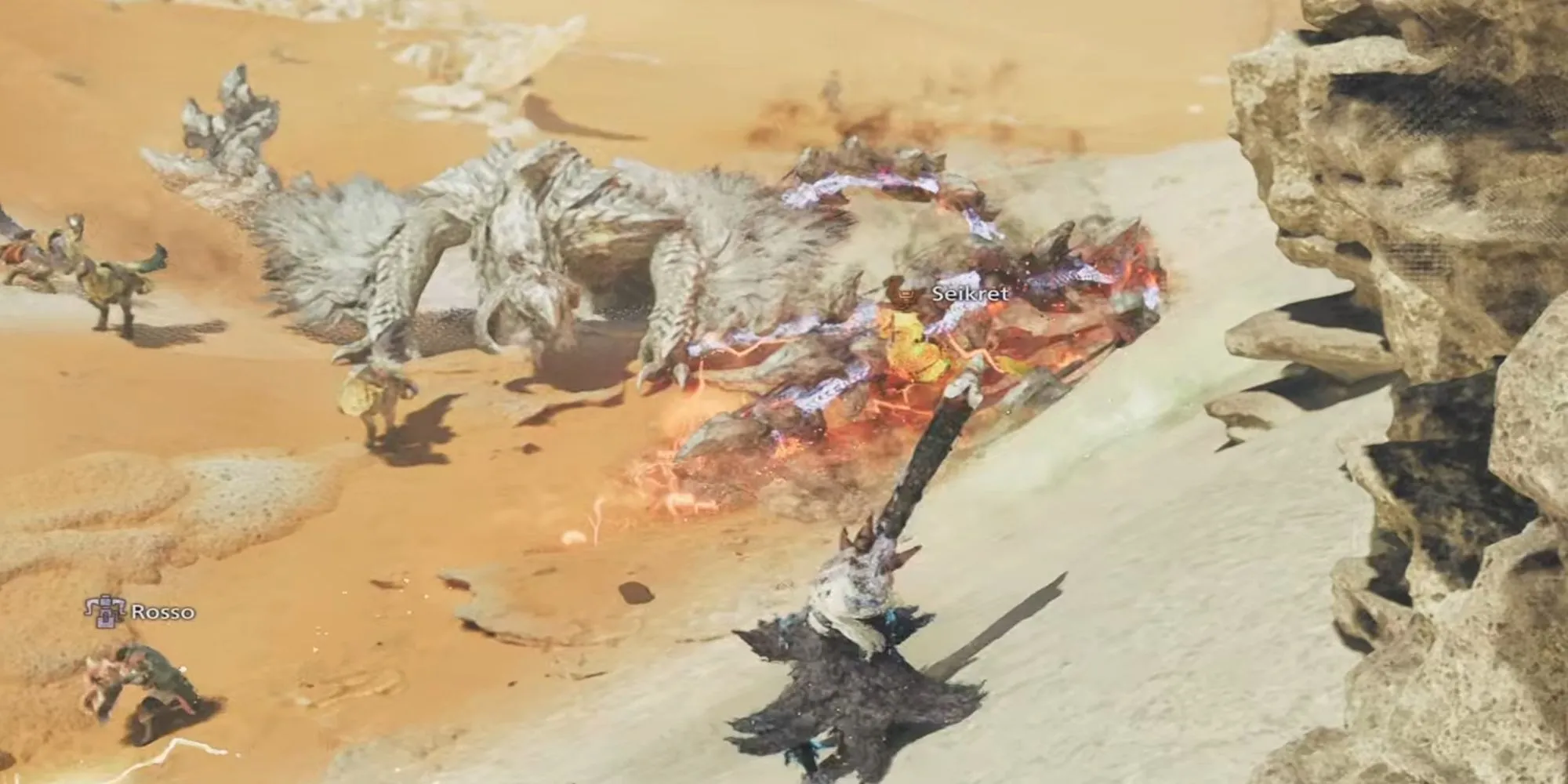 Arkveld, quái vật biểu tượng của Monster Hunter Wilds, đang bay lượn với đôi cánh hùng mạnh