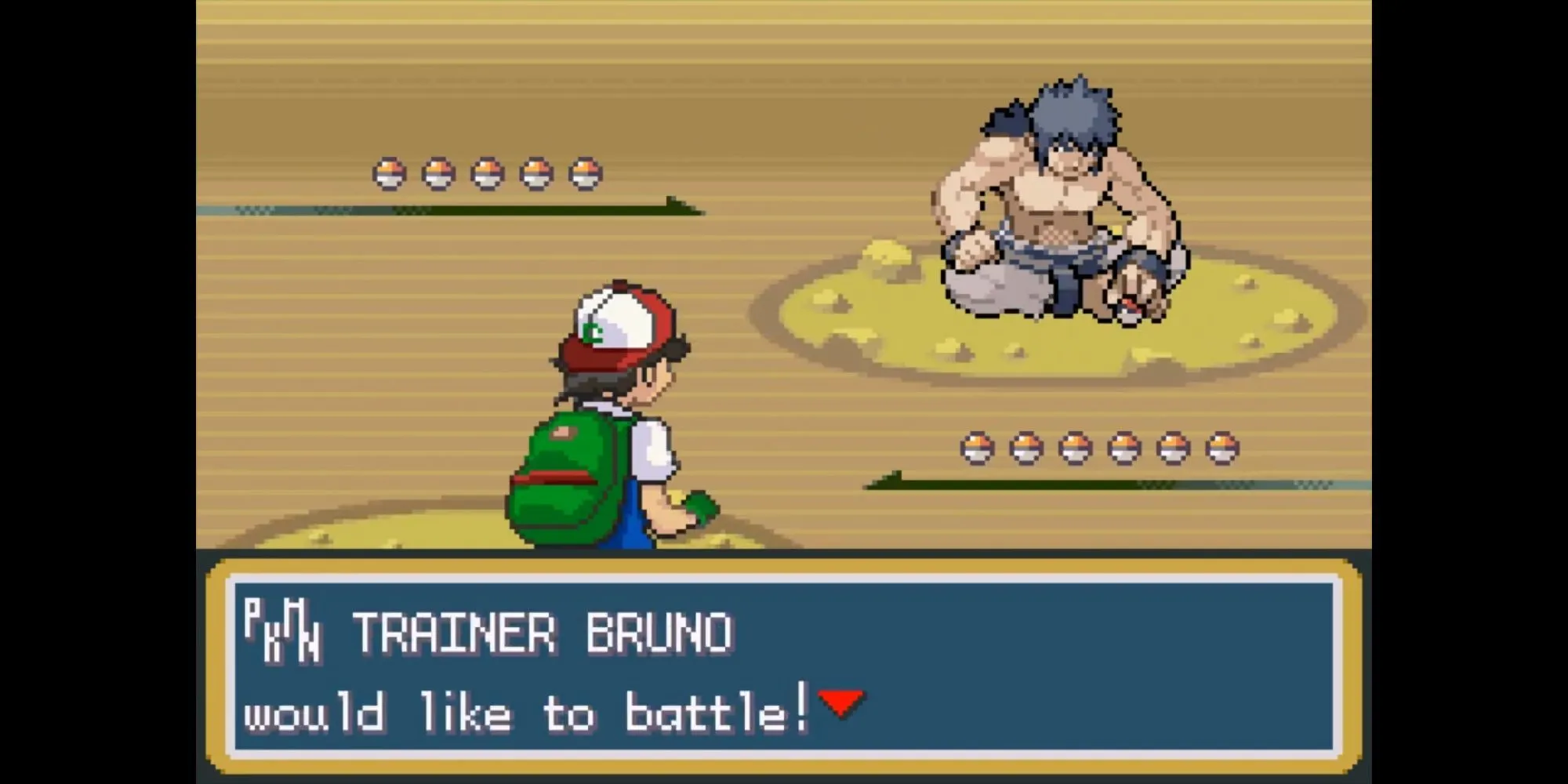 Ash chiến đấu với Tứ Đại Thiên Vương Bruno và Pokemon hệ Giác Đấu của ông trong Pokemon Ash Gray