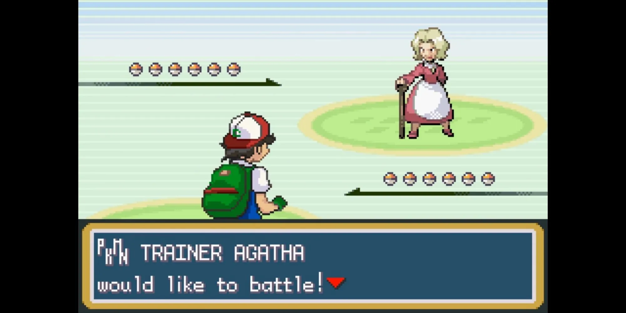Ash thách đấu Tứ Đại Thiên Vương Agatha và Pokemon hệ Độc/Ma của bà trong Pokemon Ash Gray