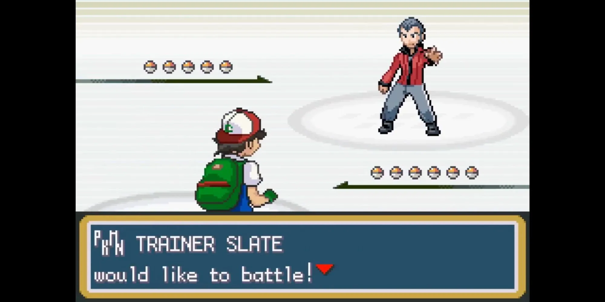 Ash trong trận chiến cuối cùng với Nhà Vô Địch Pokemon Slate trong Pokemon Ash Gray