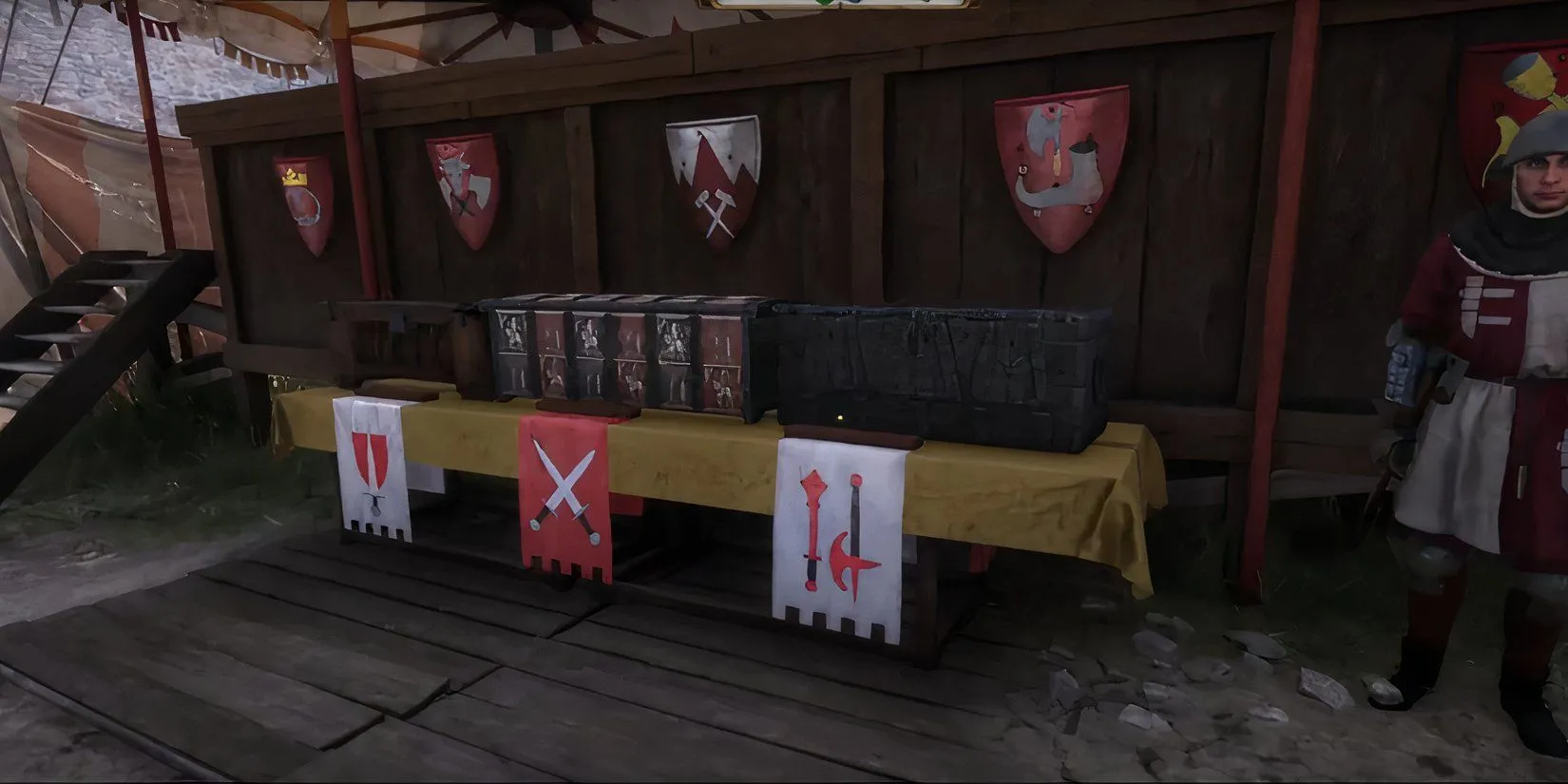 Ba chiếc rương chứa phần thưởng cho người chiến thắng Giải đấu Kuttenberg trong Kingdom Come Deliverance 2