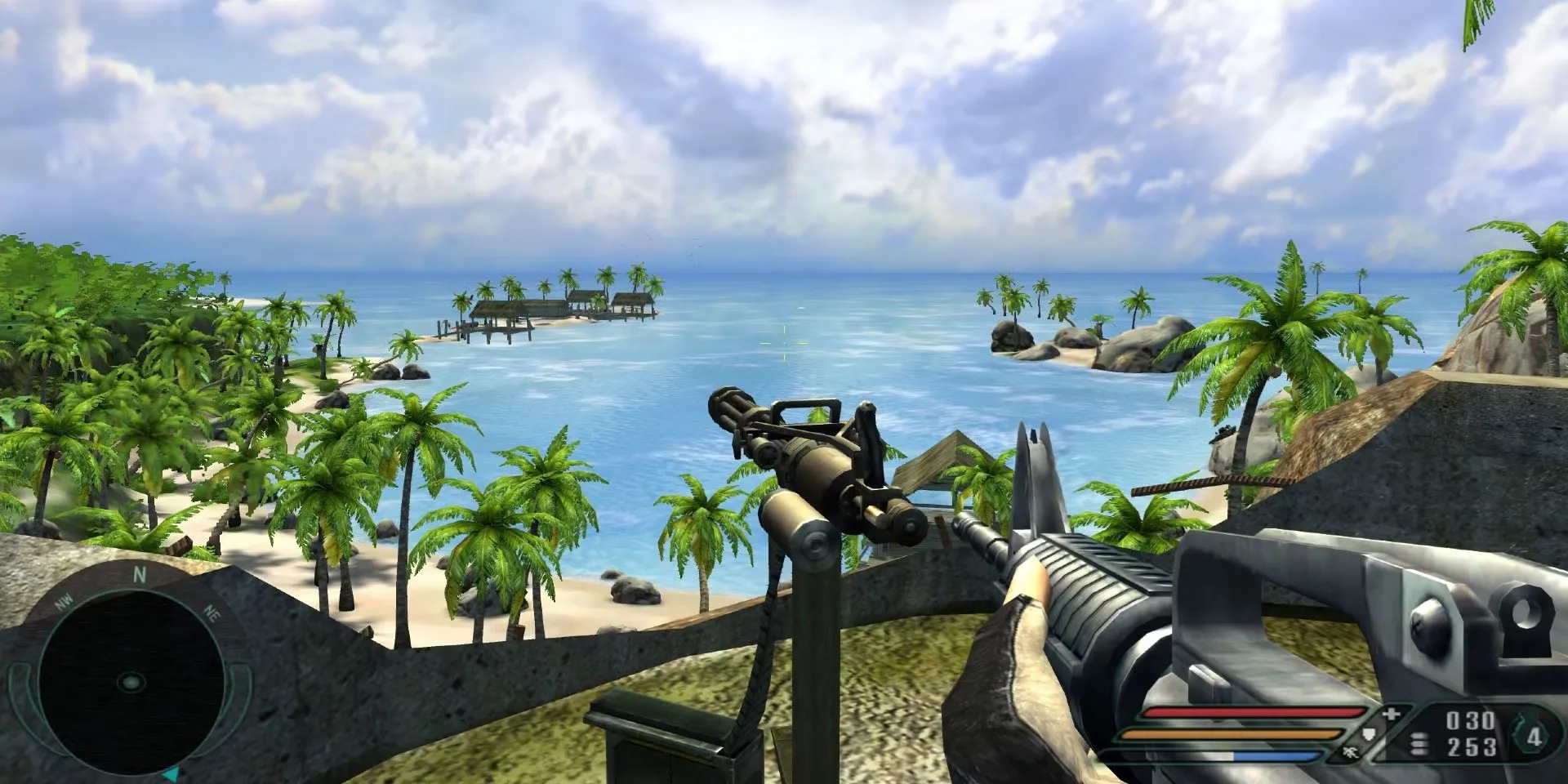 Bìa game Far Cry (2004) với nhân vật Jack Carver và bối cảnh hòn đảo nhiệt đới bí ẩn