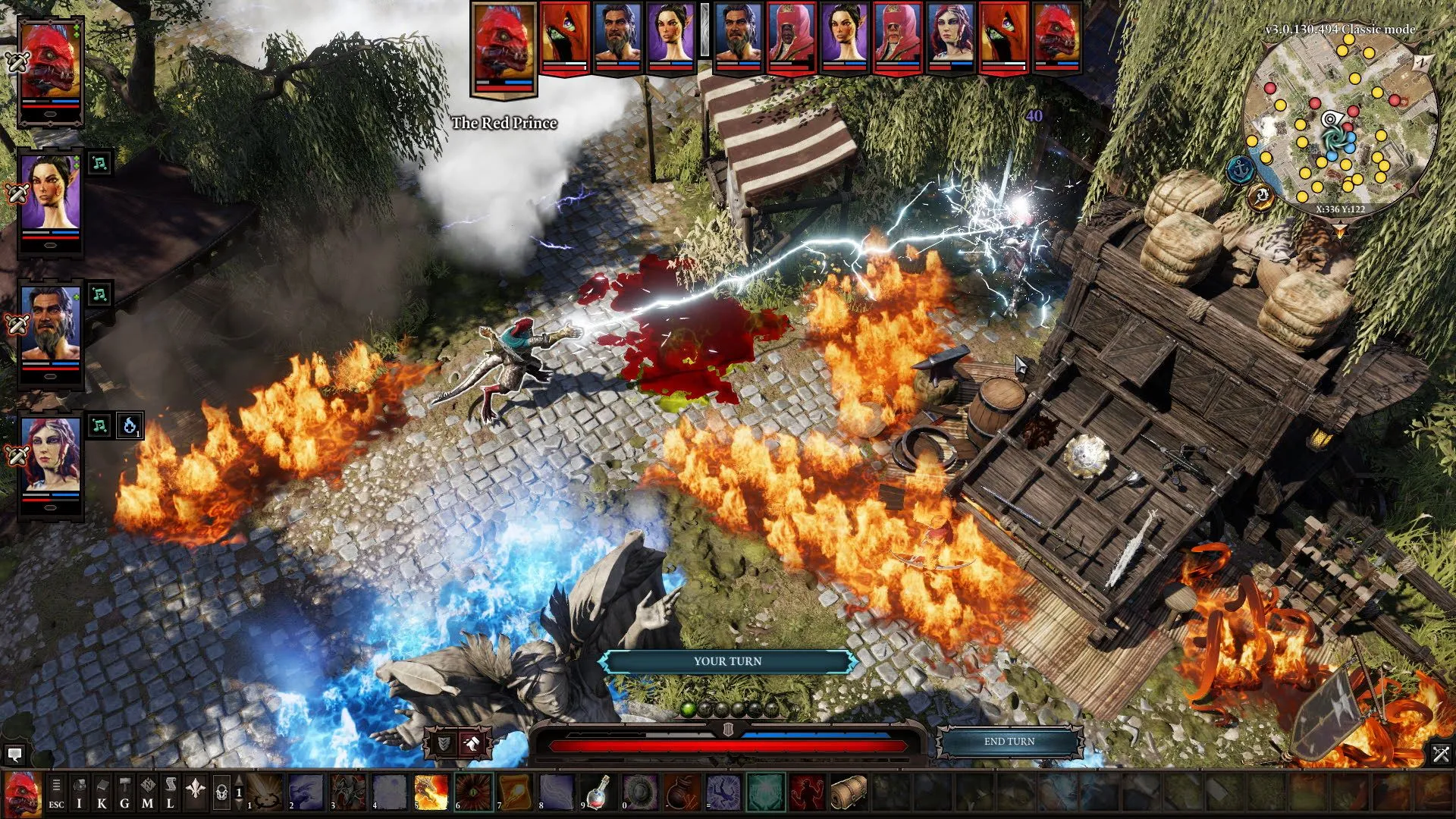 Cảnh chiến đấu hấp dẫn trong Divinity Original Sin 2.