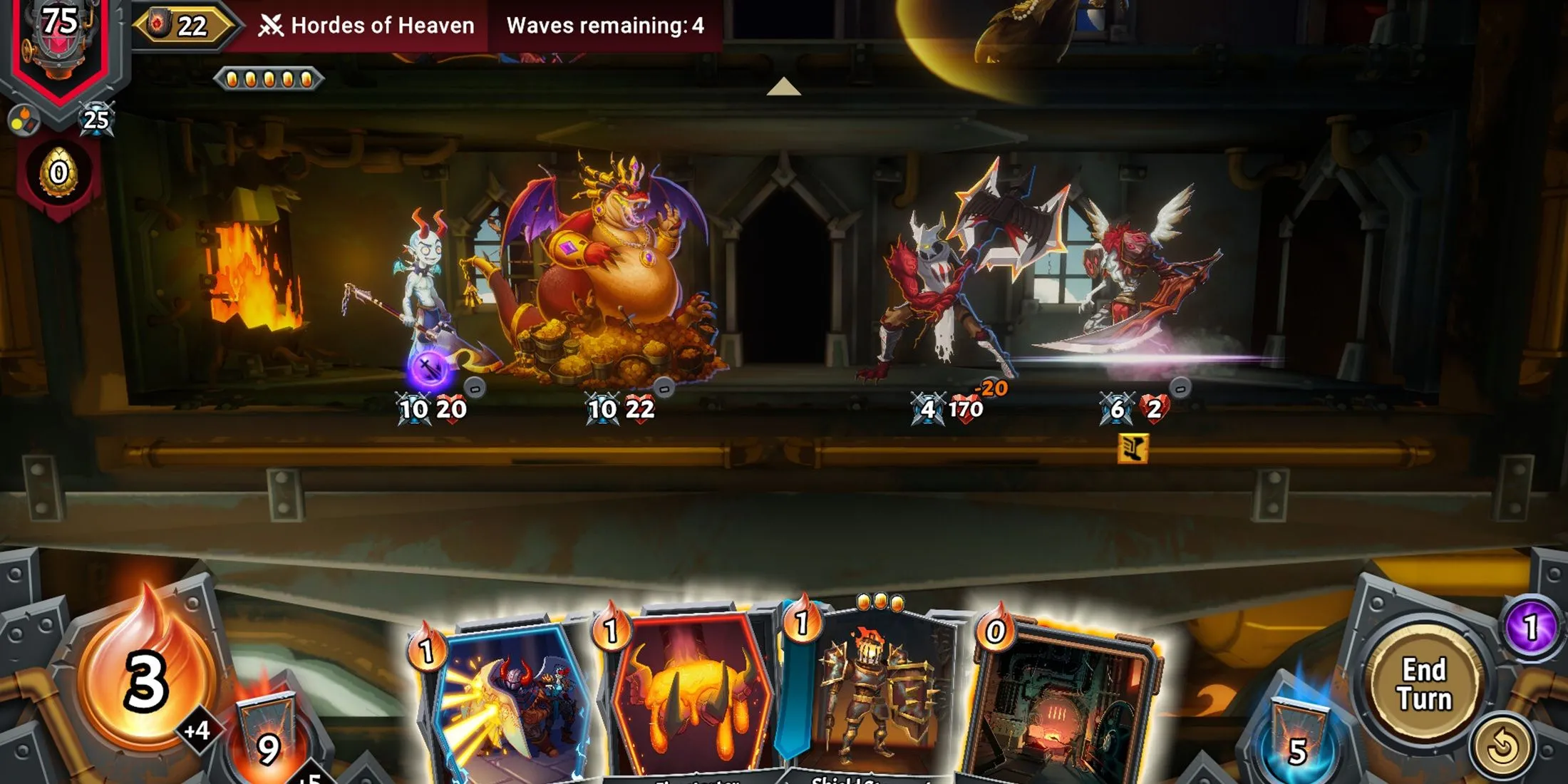 Cảnh chiến đấu trong game Monster Train 2