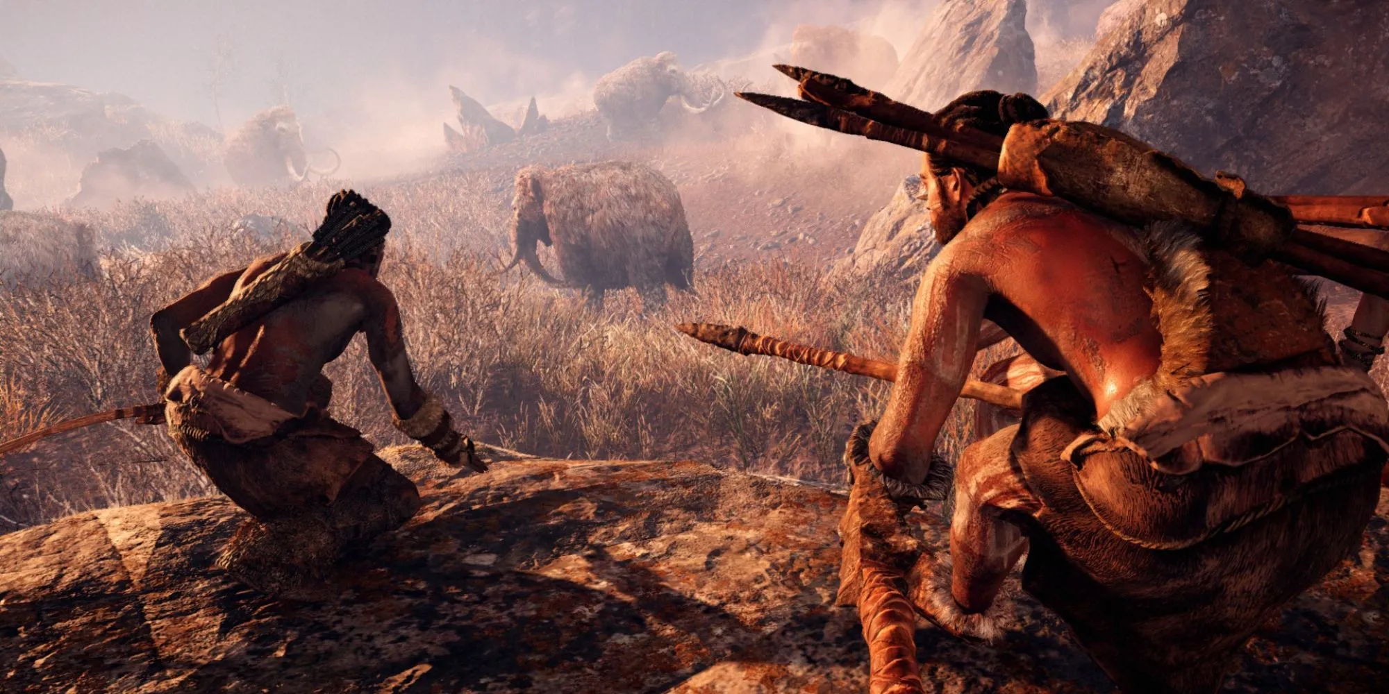 Cảnh săn voi ma mút đầy kịch tính trong thế giới tiền sử của Far Cry Primal