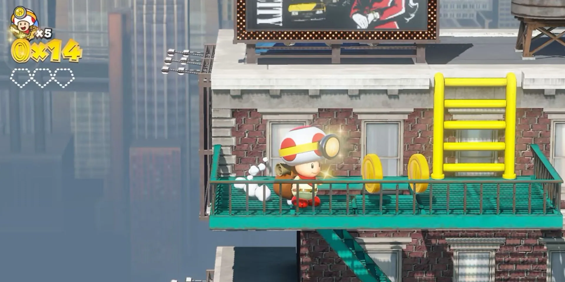 Captain Toad khám phá New Donk City trong Captain Toad: Treasure Tracker