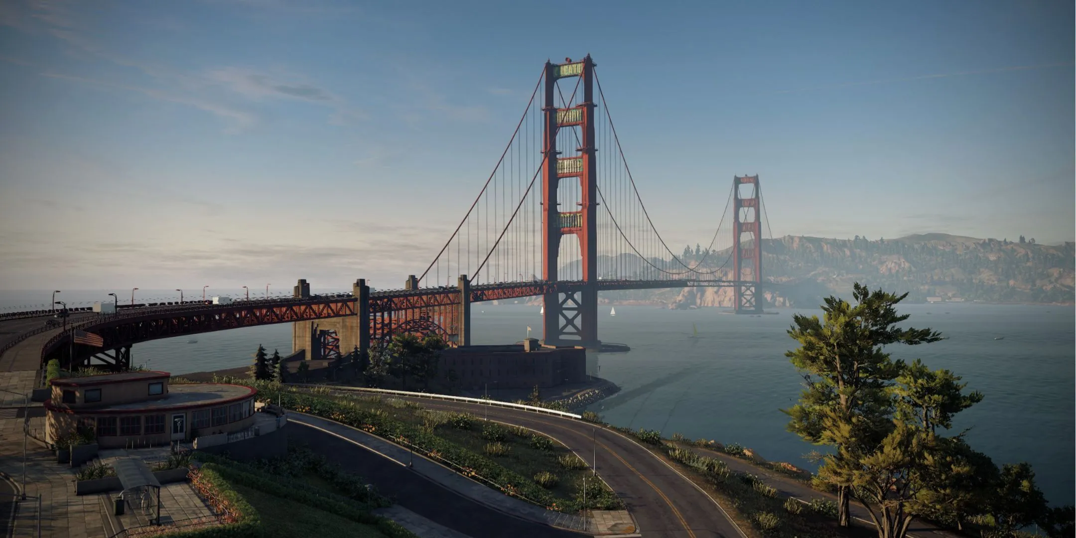 Cầu Cổng Vàng biểu tượng của San Francisco trong Watch Dogs 2