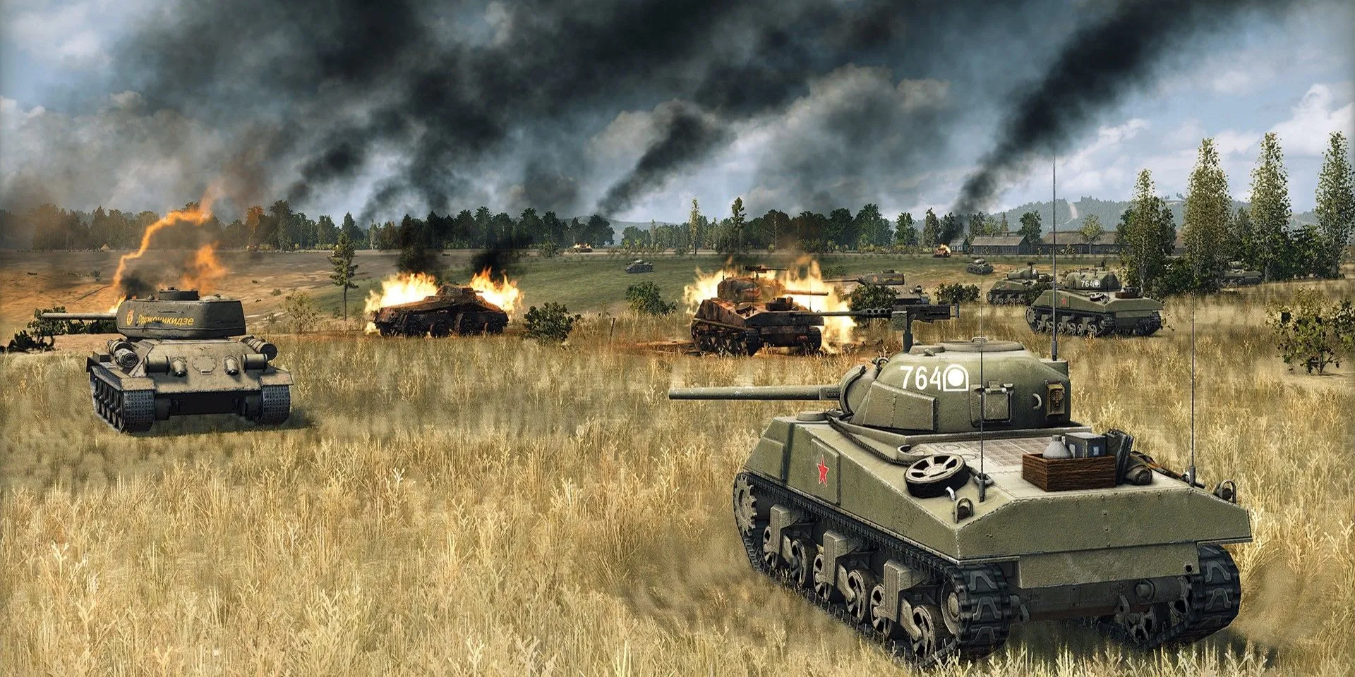 Đoàn xe tăng hùng hậu của Steel Division 2 tiến công trên mặt trận miền Đông WW2