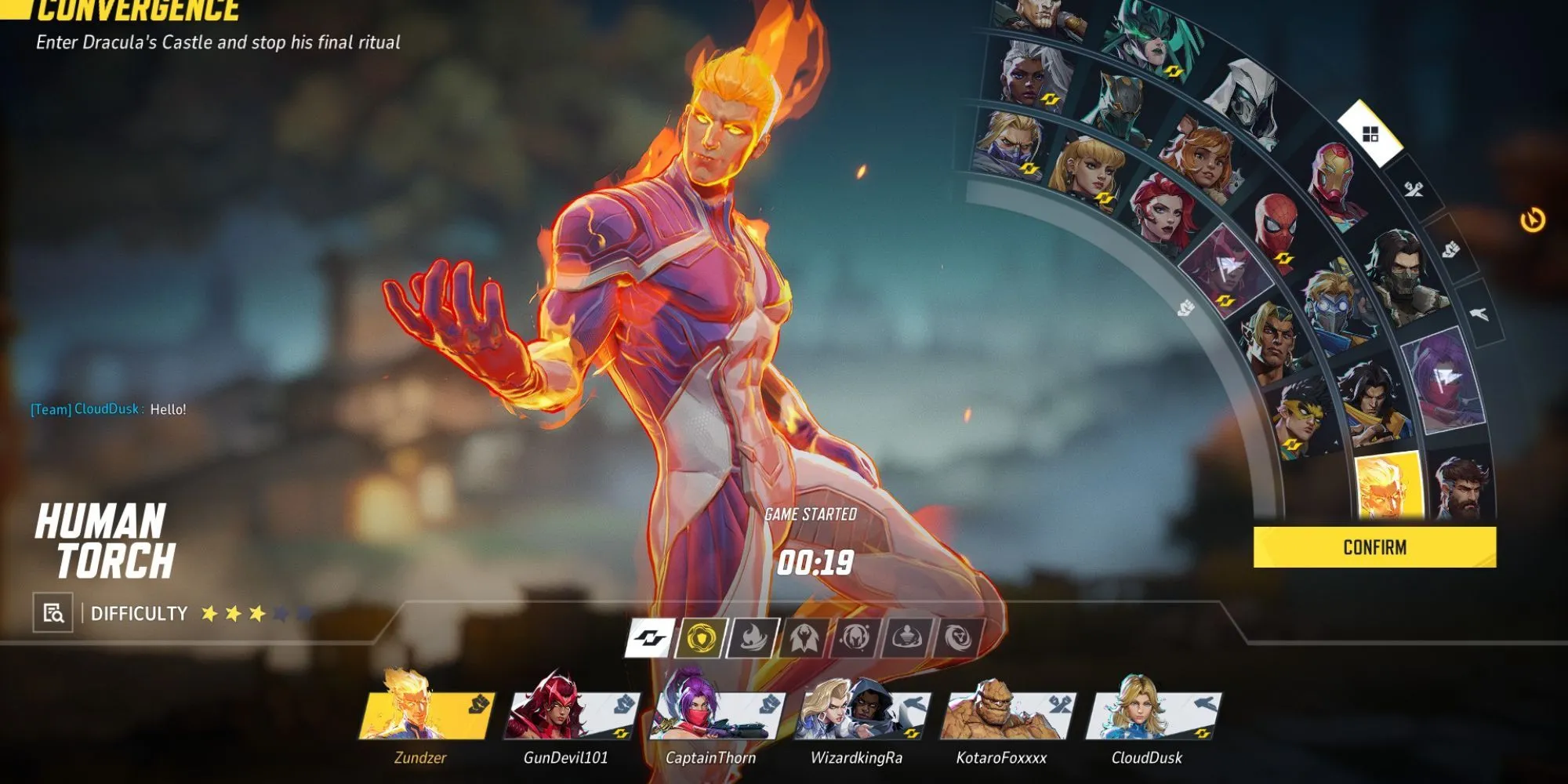 Đội hình đề xuất cho Human Torch trong Marvel Rivals cùng Fantastic Four
