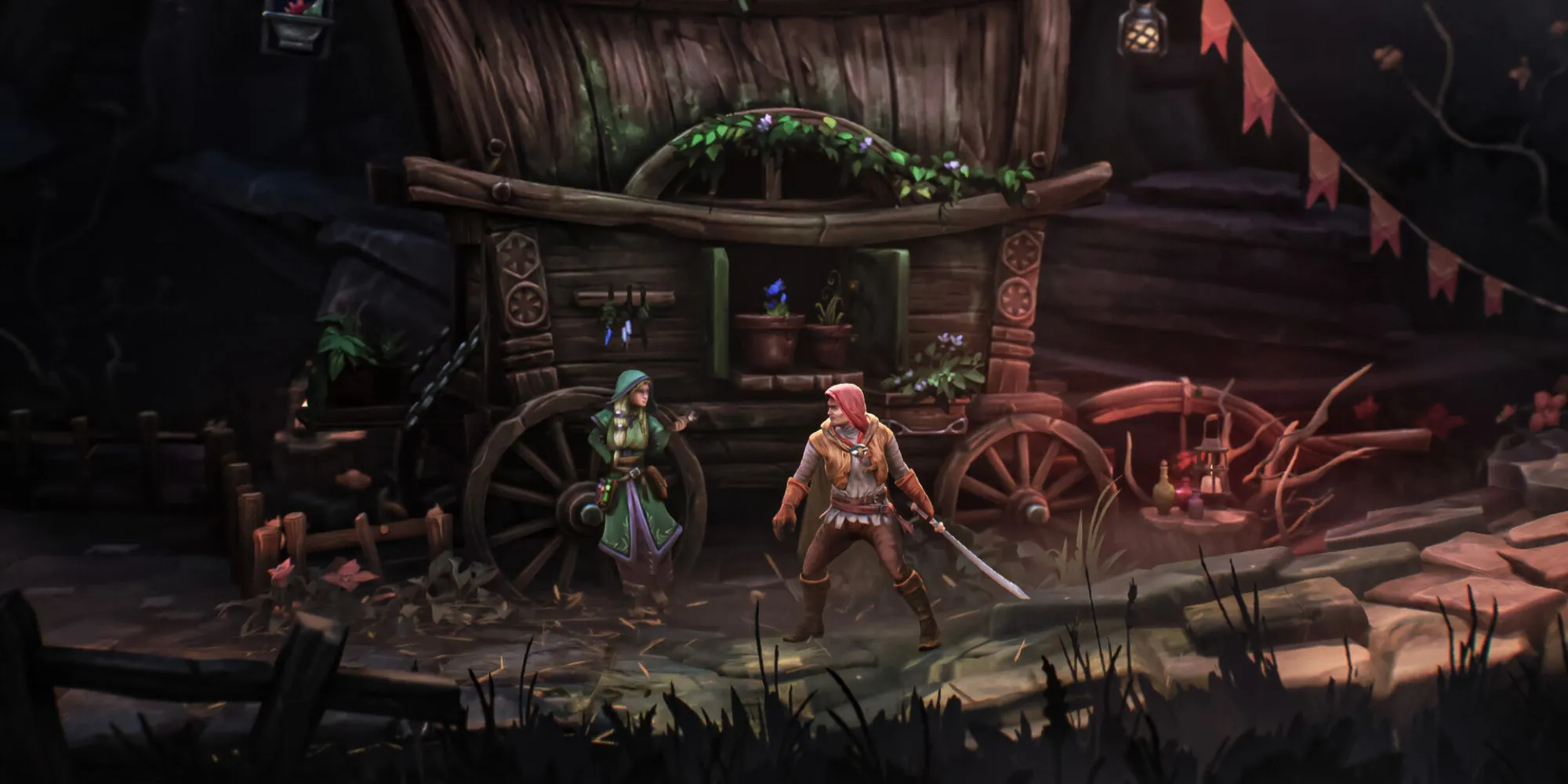 Gameplay khám phá thế giới trong Mandragora Whispers of the Witch Tree với nhiều bí mật