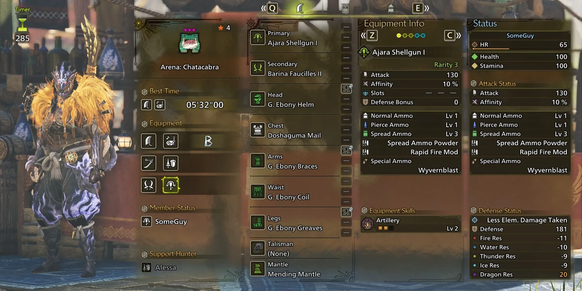 Giao diện lựa chọn Nhiệm Vụ Đấu Trường tại Grand Hub trong Monster Hunter Wilds