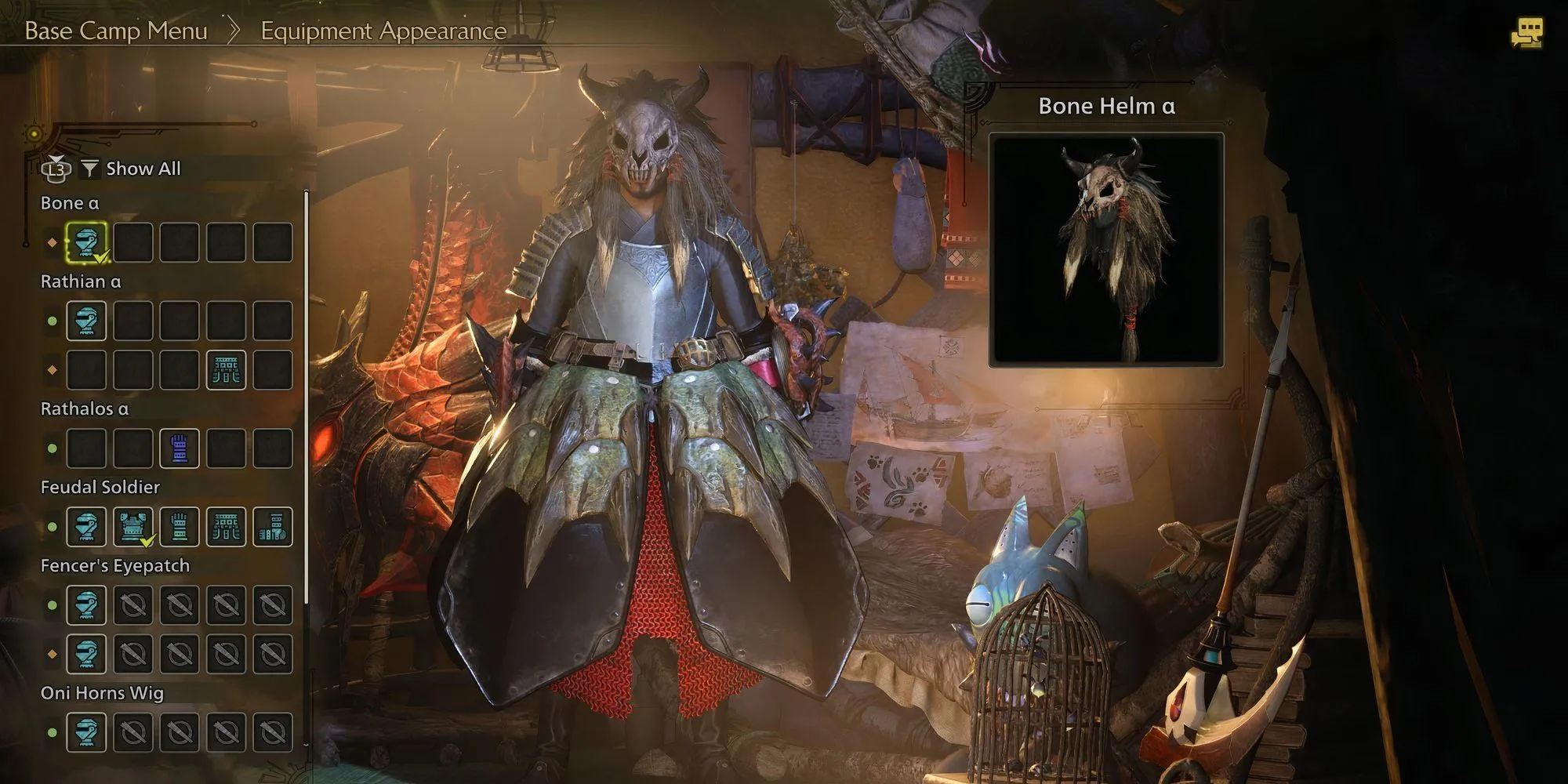 Giao diện thay đổi ngoại hình trang bị Layered Armor trong Monster Hunter Wilds