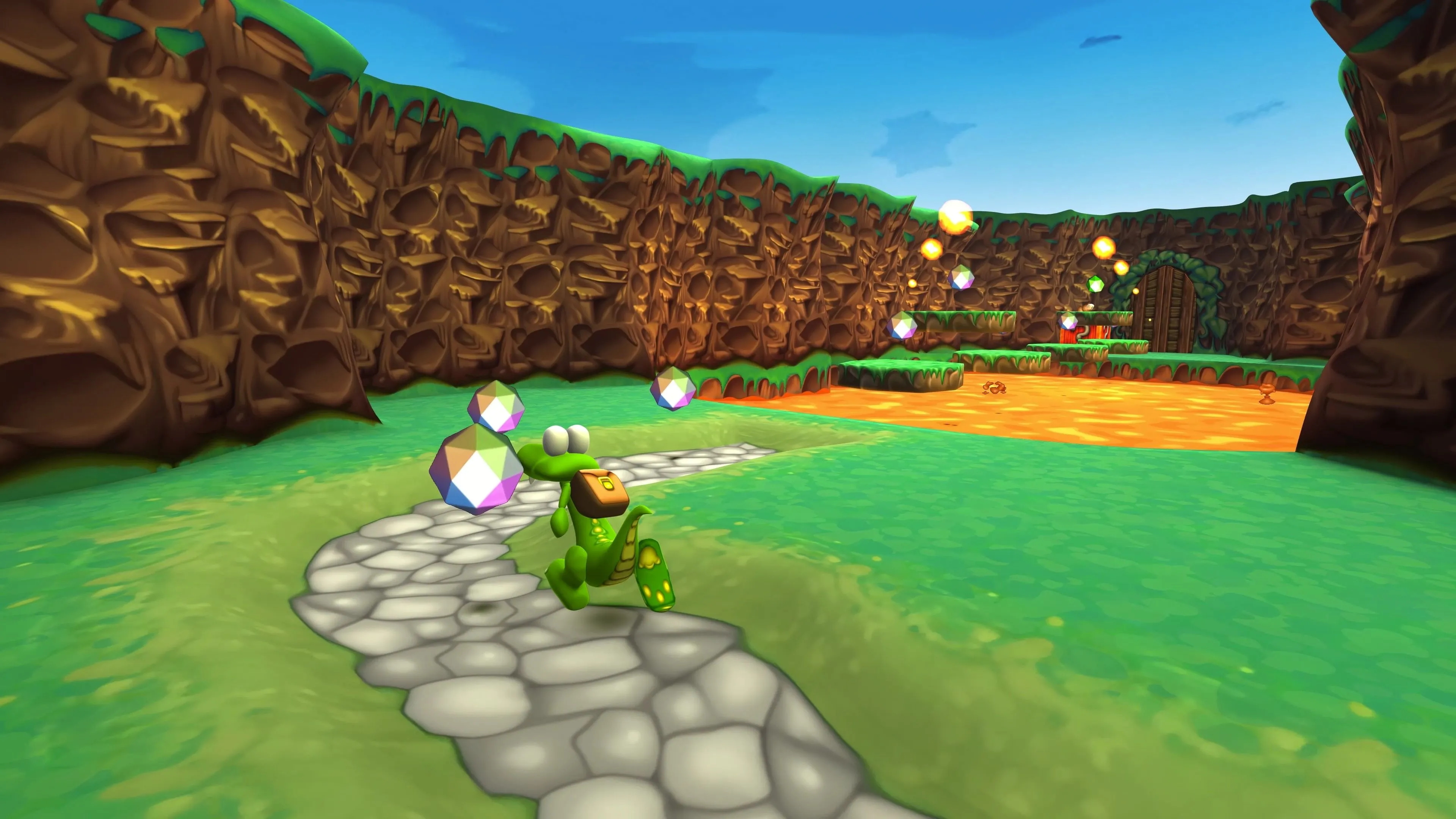 Hình ảnh một màn chơi trong Croc Remaster với đồ họa được cải tiến