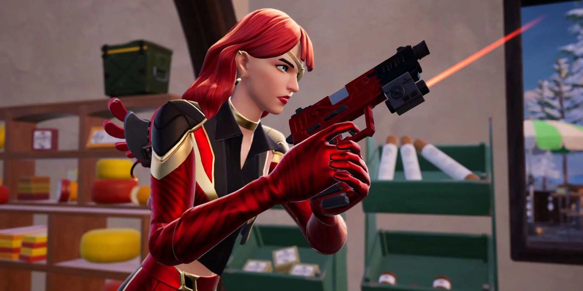 Hình ảnh Peter Griffin trong Fortnite Chapter 5 Season 1 đứng giữa khung cảnh hỗn loạn, đại diện cho sự thống trị của game.