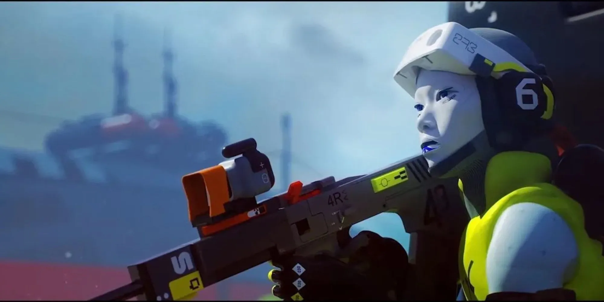 Hình ảnh từ trailer Marathon của Bungie với logo và phong cách đồ họa đặc trưng