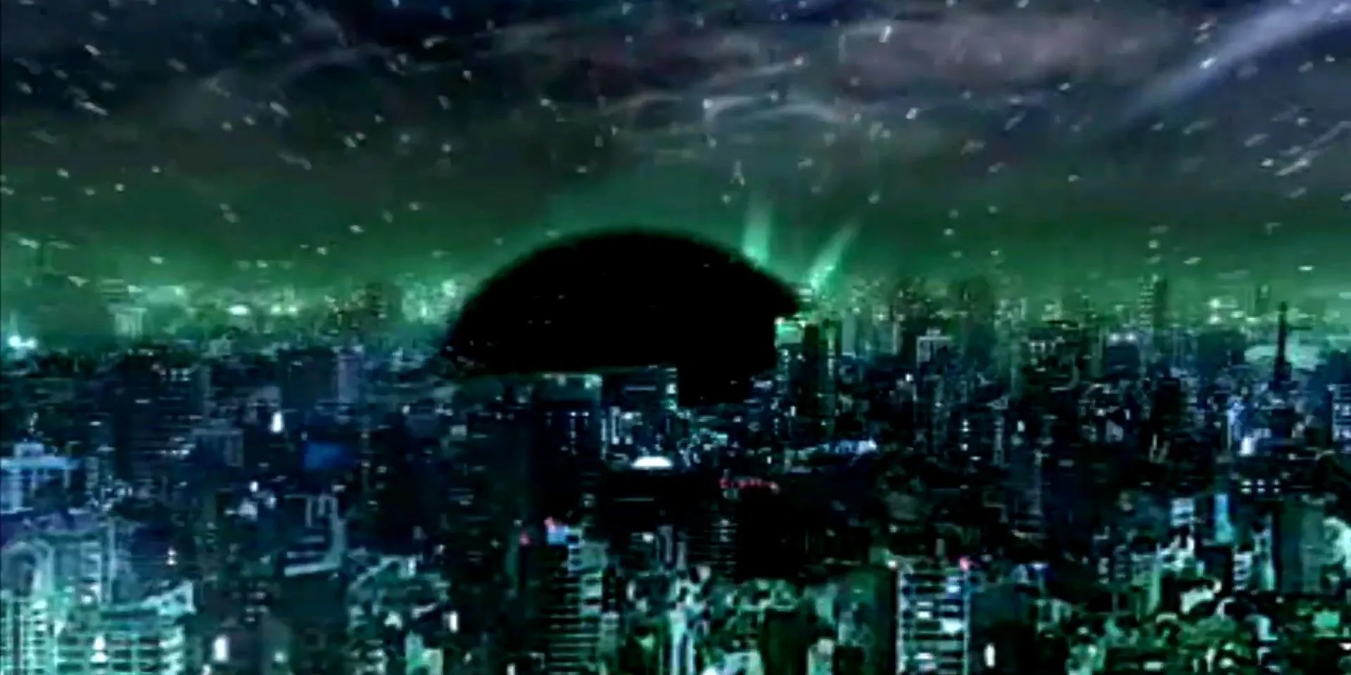 Hố đen khổng lồ đang nuốt chửng Tokyo trong Shin Megami Tensei 4 sau khi người chơi phá hủy Lò phản ứng Yamato