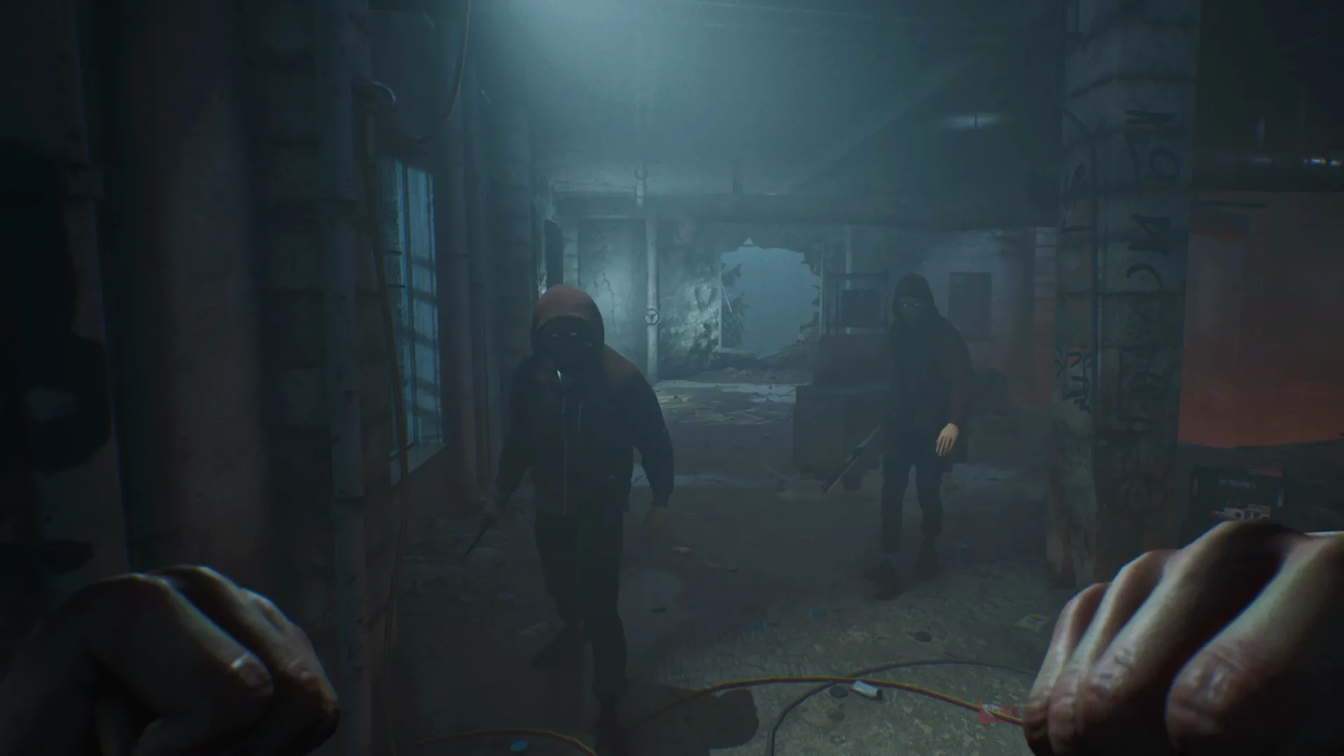 Khung cảnh đường phố Seattle về đêm trong Vampire The Masquerade Bloodlines 2 nơi người phàm sinh hoạt