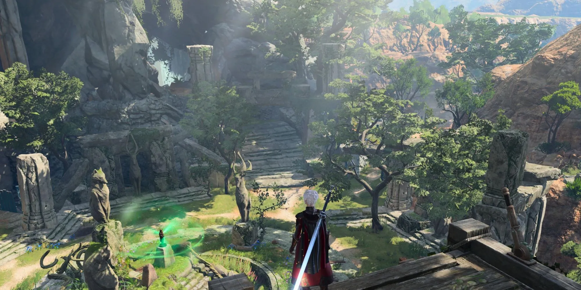 Khung cảnh Emerald Grove tươi tốt và huyền bí trong Baldur's Gate 3