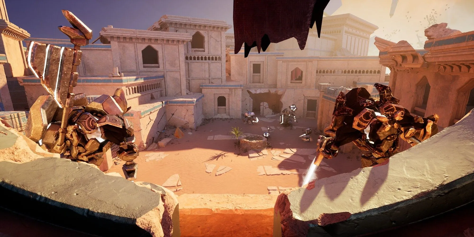 Đánh giá Empyreal: ARPG Indie Đầy Hứa Hẹn Của Silent Games 1 Khung cảnh Quadrant thứ hai trong game Empyreal với các automaton