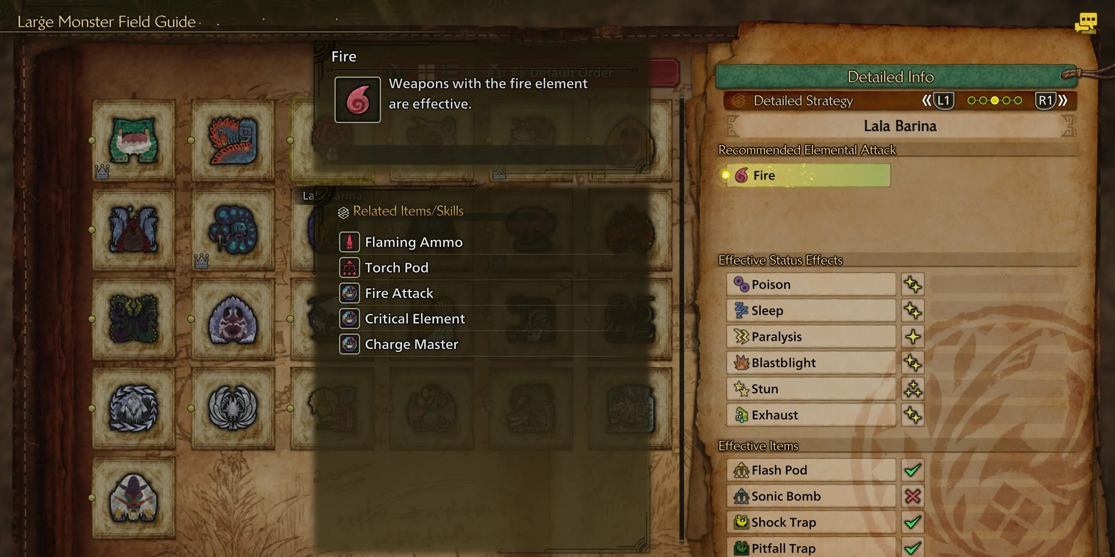 Lala Barina trong Monster Hunter Wilds bị tấn công bởi nguyên tố Lửa