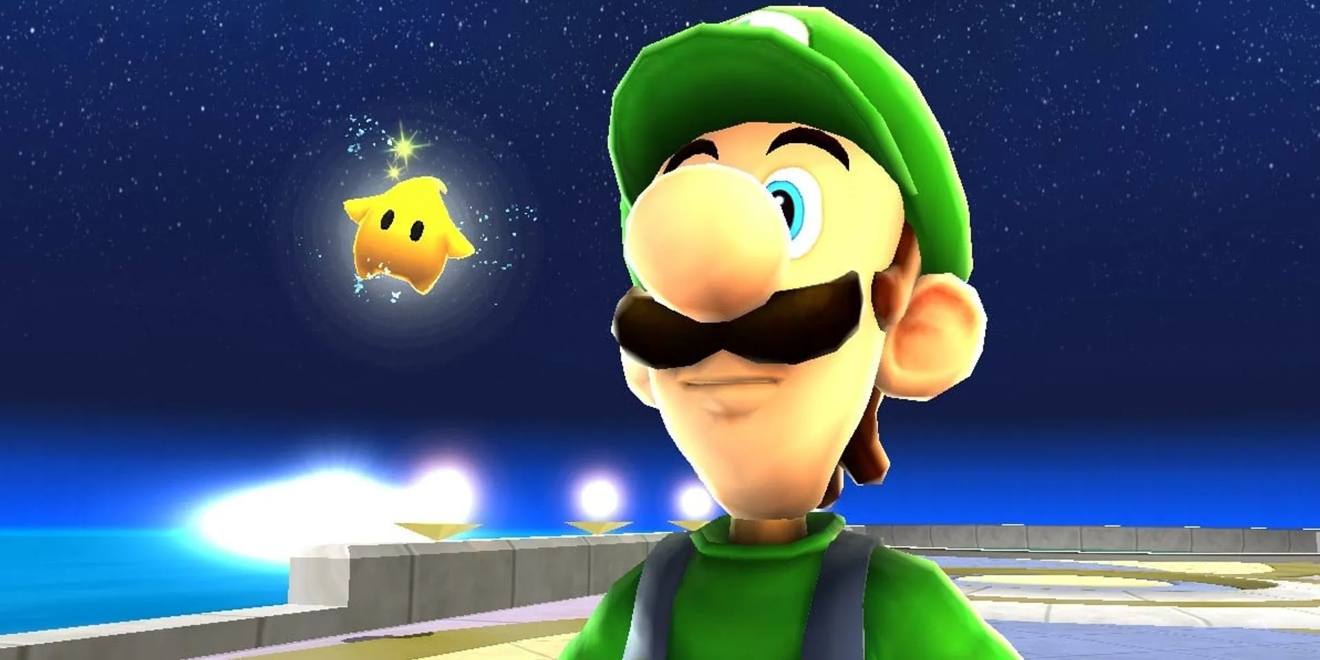 Luigi, người em trai của Mario, khám phá vũ trụ trong Super Mario Galaxy