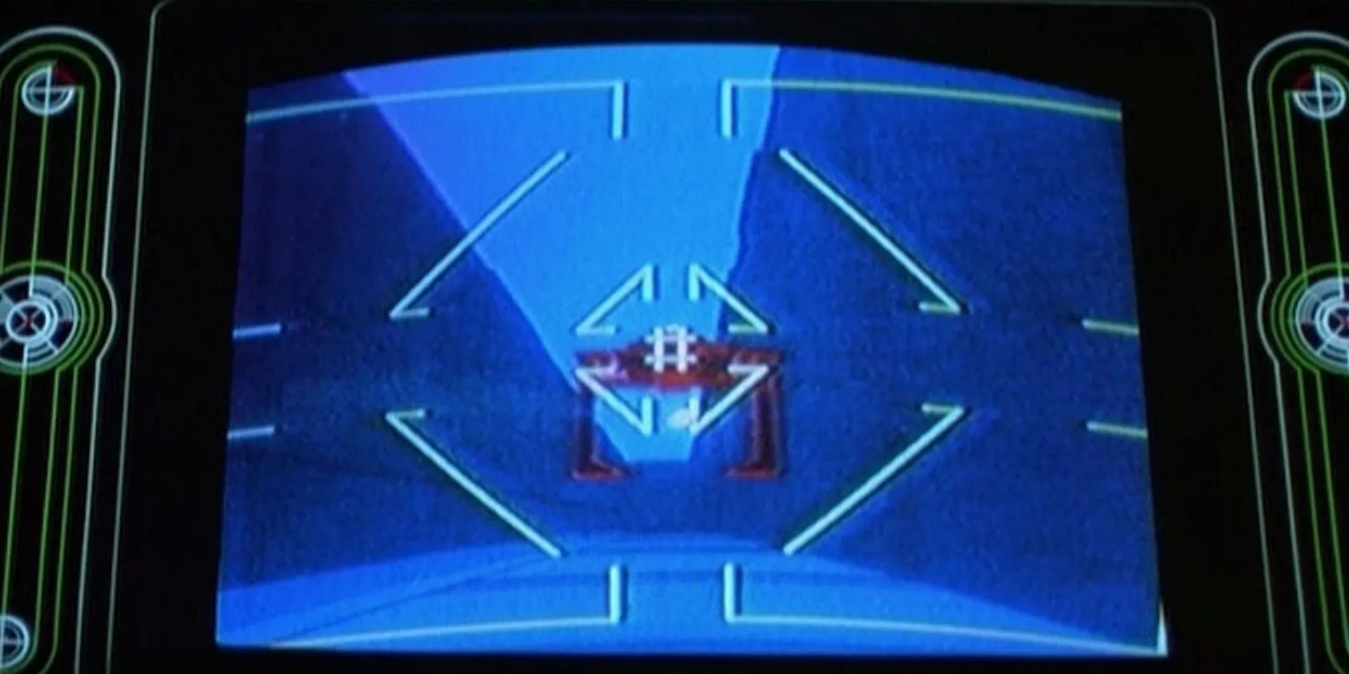 Màn hình máy arcade Space Paranoids trong phim Tron