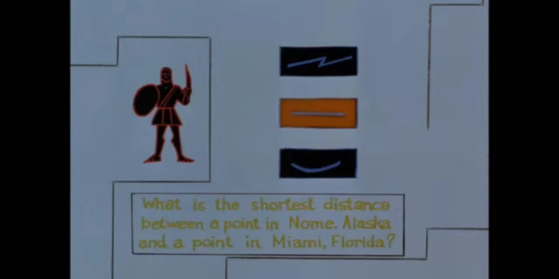 Màn hình trò chơi Riddle of the Minotaur trong Batman: The Animated Series