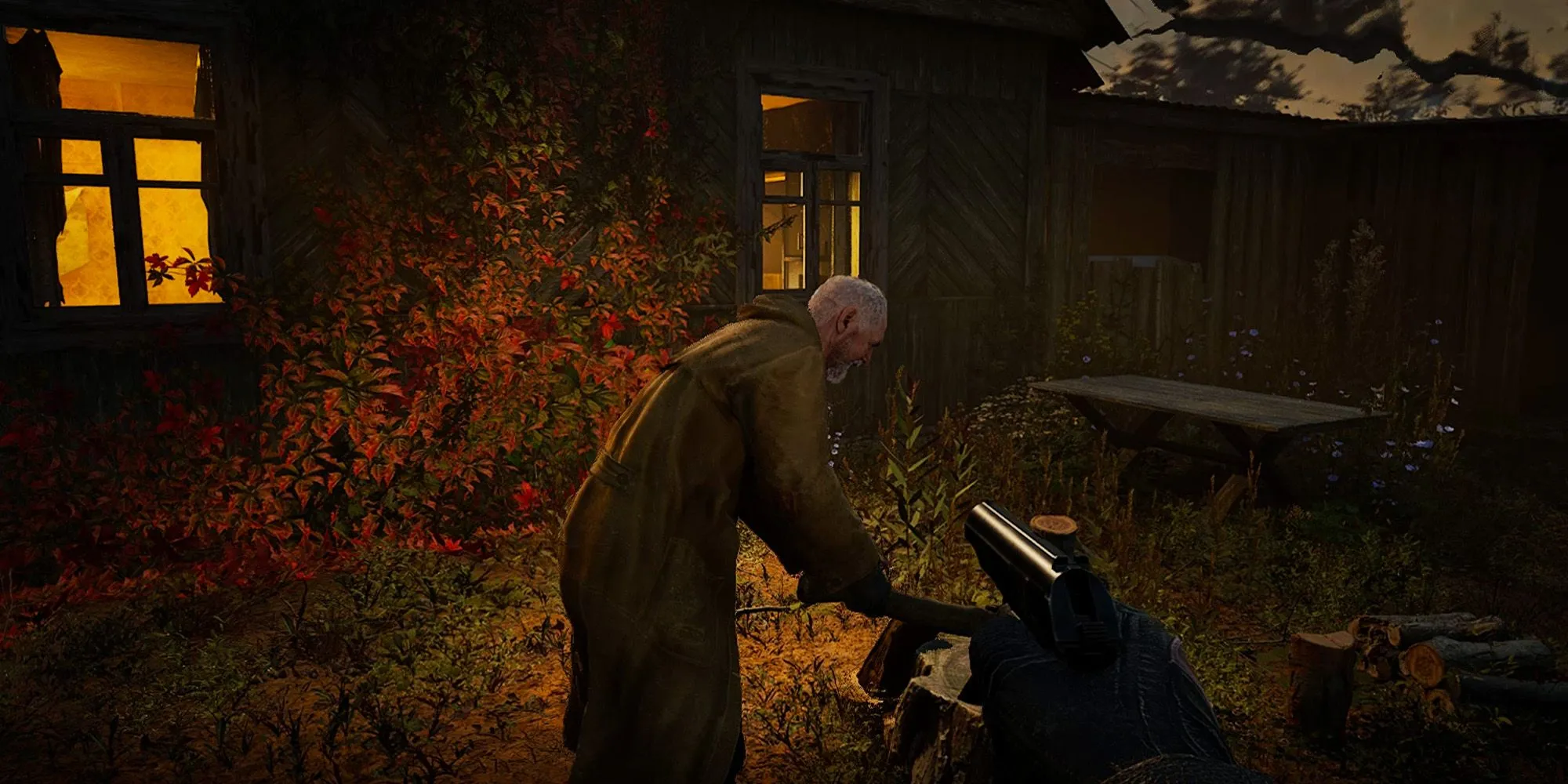 Một cảnh quan hoang tàn trong STALKER 2 Heart of Chornobyl với nhân vật nhìn về phía trước