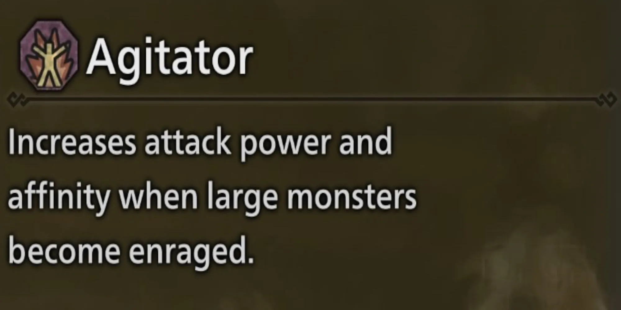 Một con quái vật trong Monster Hunter Wilds đang trong trạng thái nổi giận, kích hoạt kỹ năng Agitator cho thợ săn