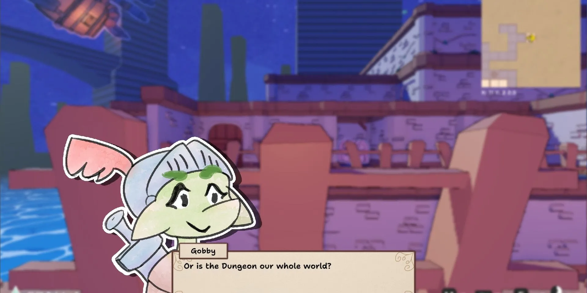 Một đoạn hội thoại thú vị với nhân vật Gabby trong Dice 'n Goblins