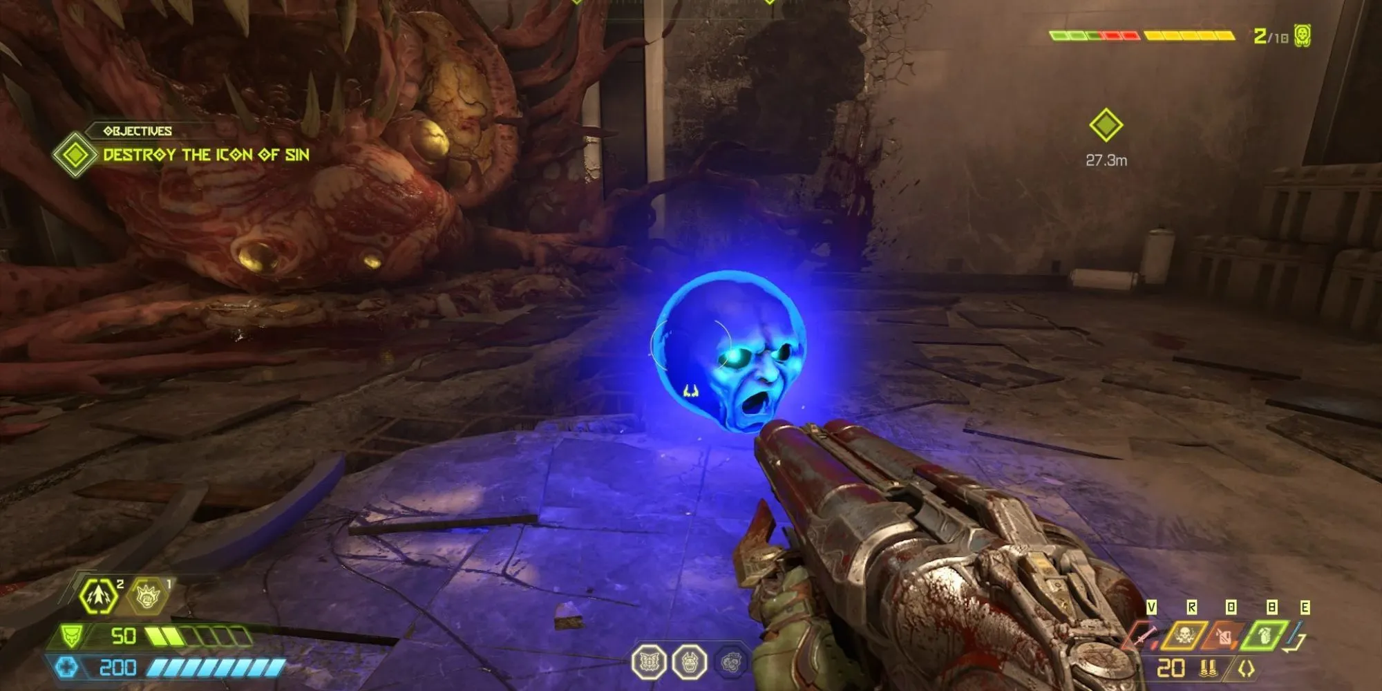 Một món đồ tăng sức mạnh (power-up) trong game DOOM