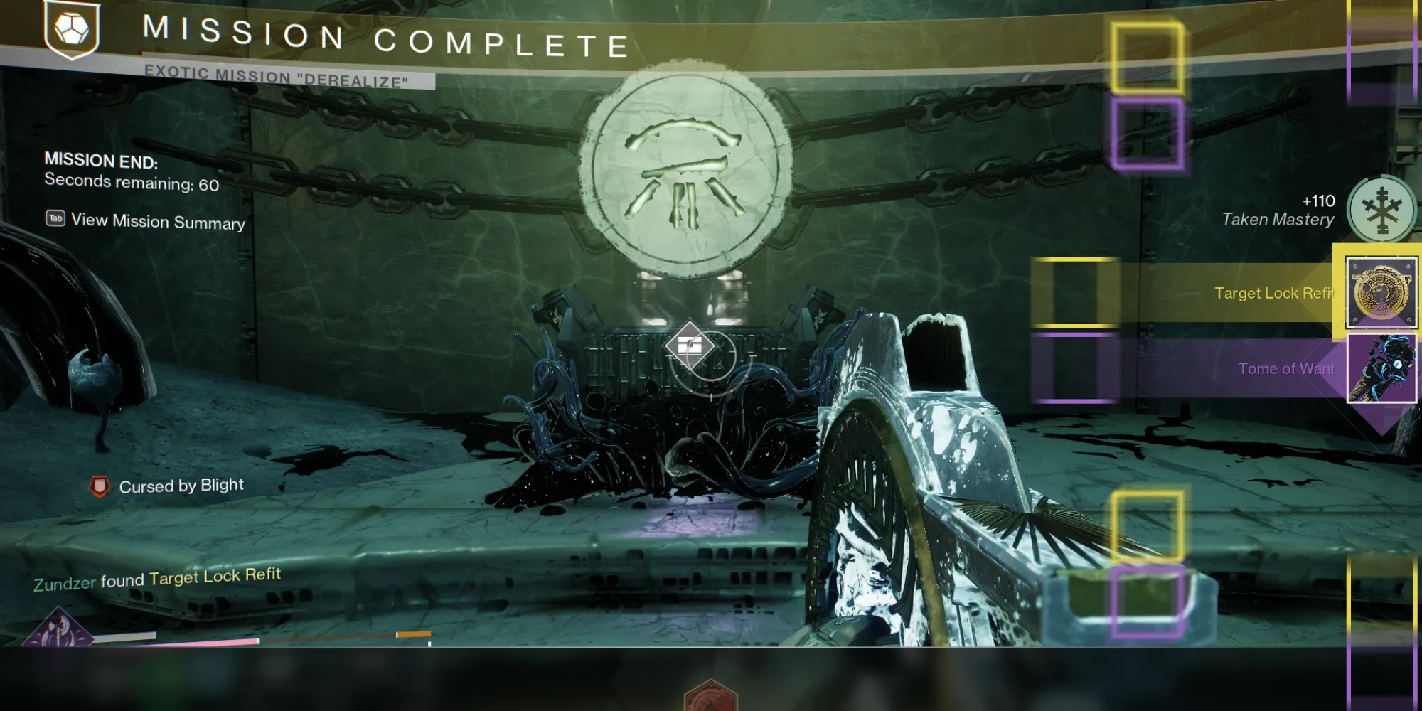 Một Ravenous Wormspawn ẩn mình trong môi trường The Nether của Destiny 2