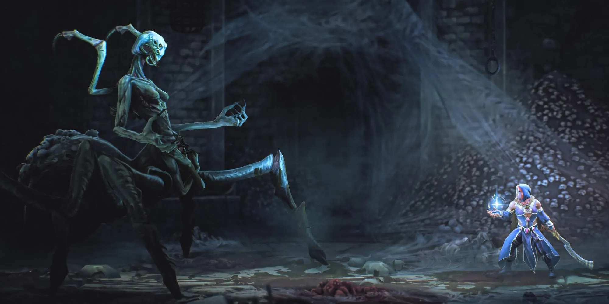 Một trận đấu trùm trong Mandragora Whispers of the Witch Tree với nhiều cơ chế đặc biệt