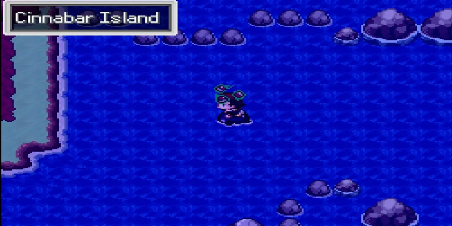 Ngoài khơi Đảo Cinnabar trong Pokemon Infinite Fusion
